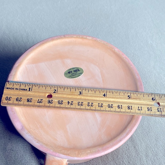 Vintage MY-NEIL Handcrafted Terracotta Watering Can Planter With Flowers New ! - Picture 10 of 12